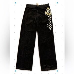 Juicy Couture Black Velour Pants